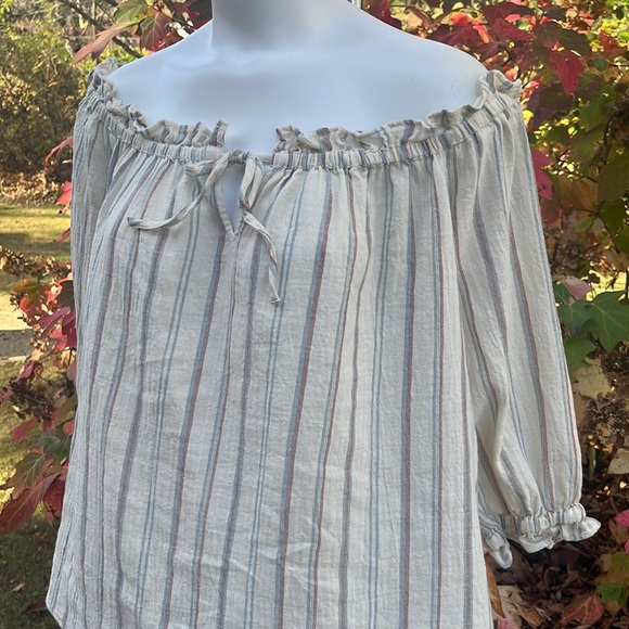 NWT a.n.a off the shoulder boho peasant blouse XL - Picture 2 of 9